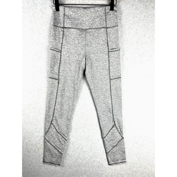 Zuda Yoga Pants Womens Small Gray Ultrasoft Compression Pocket High Rise Active - Picture 1 of 16